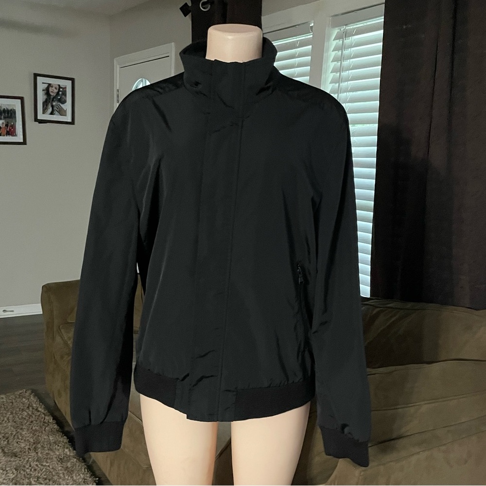 Express Large Men's Black Jacket weather rain resistant zipper warm winter